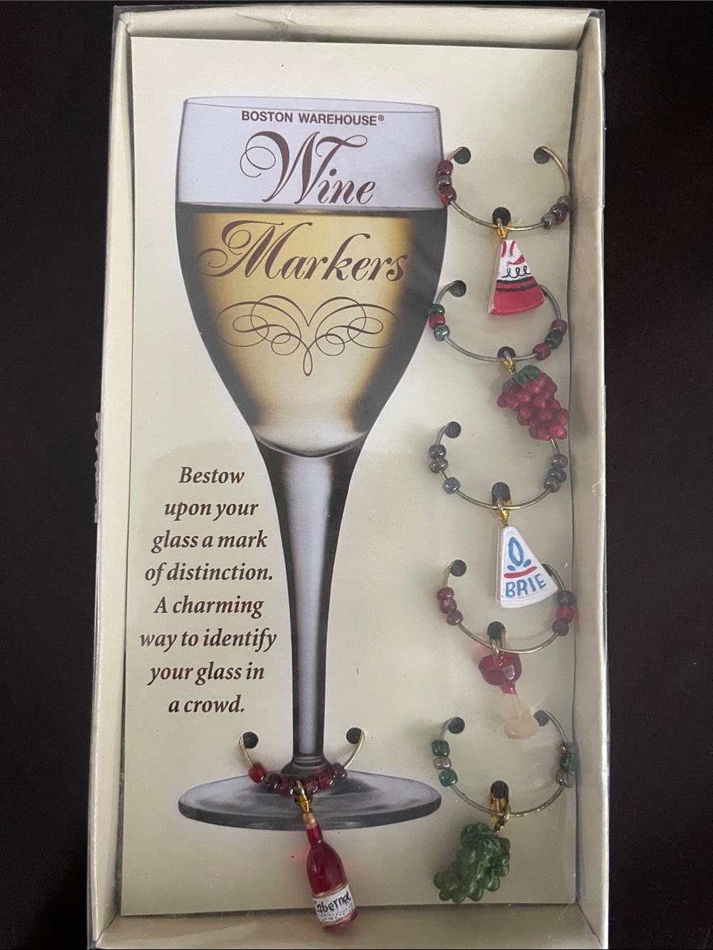 Boston Warehouse Wine Glass Charms Set - Set of 6